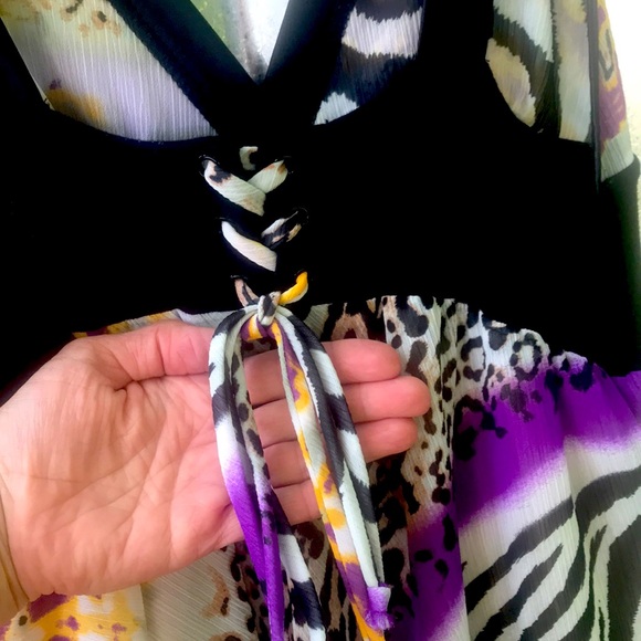 Tricia Fix Dress, Size: M, Made in USA, Animal/tie dye print,Bohemian inspired - Picture 6 of 10